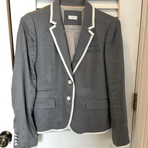Grey jcrew women’s blazer linen. Size small